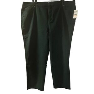 NWT Gloria Vanderbilt Amanda Jeans Midnight Forest Green Tapered Leg Size 24W